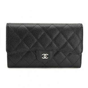 シャネル財布スーパーコピーCHANEL 三つ折り ココマーク キルティング キャビアスキン レザー/マトラッセ ブラック×ボルドー A31506