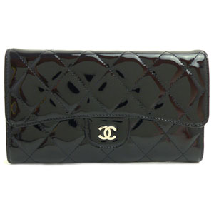 シャネルスーパーコピーCHANEL 長財布 三つ折り ココマーク パテント キルティングレザー/マトラッセ ブラック A31506 - 商品画像 6