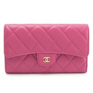 シャネル財布スーパーコピーCHANEL シャネル 三つ折り マトラッセ キルティング ラムレザー フューシャピンク A31506 LAMB FUXIA PINK