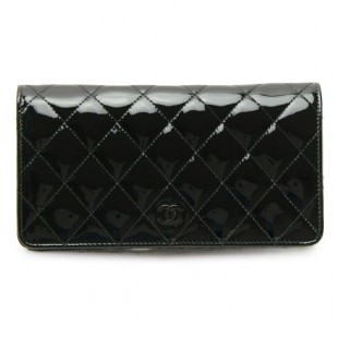 シャネルスーパーコピー 長財布 CHANEL シャネル 財布 二つ折り ココマーク パテント キルティングレザー マトラッセ ブラック A31509