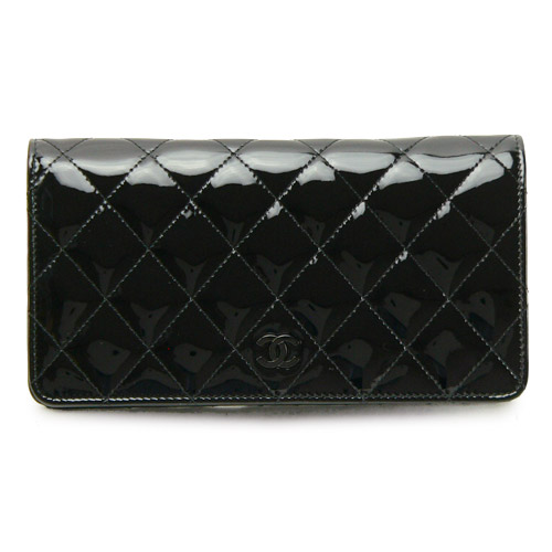 シャネルスーパーコピー 長財布 CHANEL シャネル 財布 二つ折り ココマーク パテント キルティングレザー マトラッセ ブラック A31509 - 商品画像 7