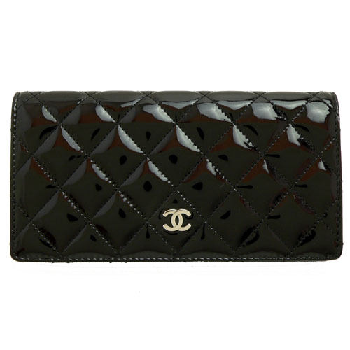 シャネル CHANEL 長財布 二つ折り ココマーク パテント キルティングレザー マトラッセ ブラック A31509 - 商品画像 7
