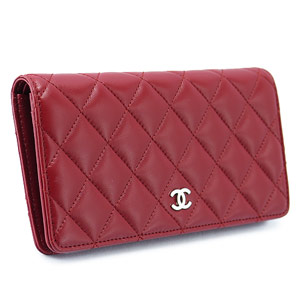 スーパーコピーシャネル 長財布 CHANEL 二つ折り ココマーク キルティング マトラッセ ラムスキン ルージュ A31509 Y01480 81665 - 商品画像 3