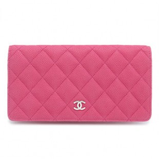 シャネル財布スーパーコピーCHANEL 二つ折り ココマーク キルティング マットキャビアレザー ローズ A31509 Y07525 0A057