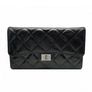スーパーコピーシャネル CHANEL 財布 3つ折長サイフ マトラッセ 2.55 ヴィンテージカーフ 黒/A35298