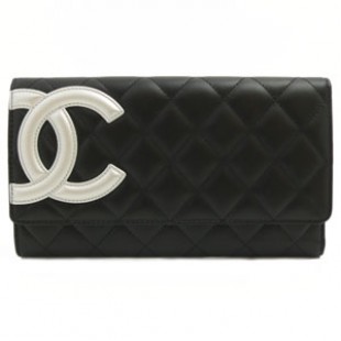 シャネルスーパーコピー CHANEL 長財布 二つ折り カンボンライン レザー ココマーク キルティングA46645