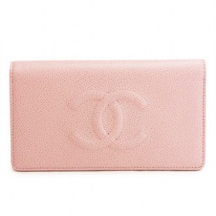シャネルスーパーコピー財布 二つ折り ココマーク レザー キャビア ライトピンク A48651 CAVIAR LIGHT PINK