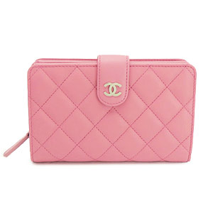 シャネル 長財布 CHANEL シャネル 財布 二つ折り マトラッセ キルティング レザー/ラム ROSE/ローズピンク A48667 - 商品画像 6