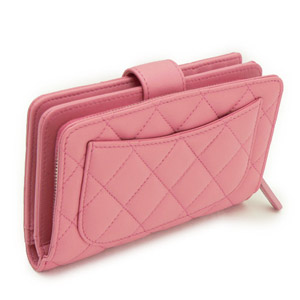 シャネル 長財布 CHANEL シャネル 財布 二つ折り マトラッセ キルティング レザー/ラム ROSE/ローズピンク A48667 - 商品画像 7