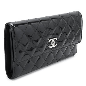 シャネルスーパーコピーCHANEL 長財布 三つ折り 財布 ブリリアント パテント キルティングレザー/マトラッセ ブラック A48693 - 商品画像 3