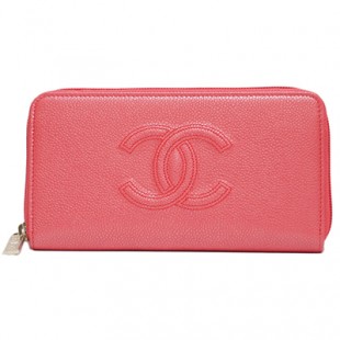 シャネル財布コピー ステッチＣＣシグネチャー キャビアスキン ジップウォレット ラウンドファスナー財布 A50071 CHANEL
