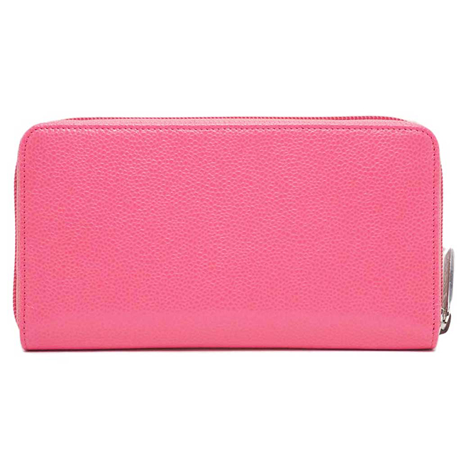 シャネル財布コピー ステッチCCキャビアスキン ジップウォレット ピンク/SV ラウンドファスナー財布 A50071 CHANEL - 商品画像 4