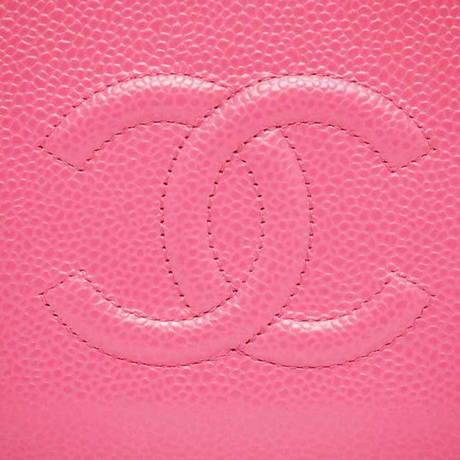 シャネル財布コピー ステッチCCキャビアスキン ジップウォレット ピンク/SV ラウンドファスナー財布 A50071 CHANEL - 商品画像 8