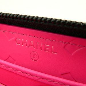 CHANELスーパーコピーシャネル 財布 ラウンドファスナー カンボンライン レザー ココマーク キルティング ブラック×ピンク A50078 Y03880 C2054/BKBKPK - 商品画像 1