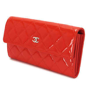 シャネルコピー財布 CHANEL 二つ折りフラップ パテントレザー キルティング マトラッセ レッド A50096 PATE RDSV - 商品画像 3