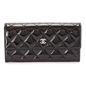 シャネルスーパーコピーCHANEL 財布 二つ折りフラップ マトラッセ/キルティング パテントレザー ブラック×SV A50096 PATENT BKSV - 商品画像 5