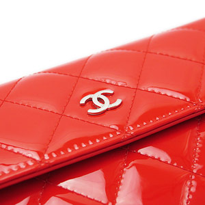 シャネルコピー財布 CHANEL 二つ折りフラップ パテントレザー キルティング マトラッセ レッド A50096 PATE RDSV - 商品画像 5