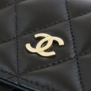 シャネルコピーCHANEL 財布 二つ折りフラップ キルティング マトラッセ ラムレザー ブラック/GD A50096 Y01480 C3906 - 商品画像 5