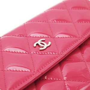 シャネルスーパーコピー CHANEL 財布 二つ折りフラップ マトラッセ/キルティング パテントレザー ピンク×SV A50096 Y06830 0A419 - 商品画像 5