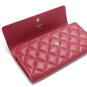 シャネル財布スーパーコピーCHANEL 二つ折りフラップ キャビアスキン キルティング マトラッセ レザー レッド/SV A50096 Y25027 RD - 商品画像 4
