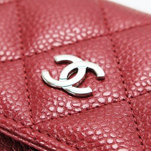 シャネル財布スーパーコピーCHANEL 二つ折りフラップ キャビアスキン キルティング マトラッセ レザー レッド/SV A50096 Y25027 RD - 商品画像 5