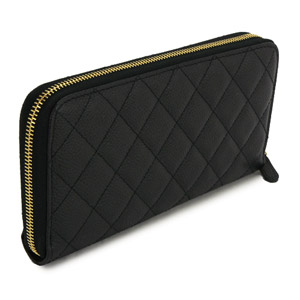 シャネルスーパーコピーCHANEL 財布 ラウンドファスナー レザー キャビアスキン キルティング マトラッセ ブラック×ボルドー A50097 - 商品画像 7