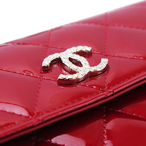 シャネル財布コピーCHANEL 二つ折り パテントレザー ブリリアント キルティング レッド A50107 - 商品画像 5