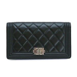 CHANELスーパーコピーシャネル 財布 二つ折り BOY CHANEL/ボーイシャネル パリボンベイ キルティング マトラッセ レザー ブラック A68722 - 商品画像 6