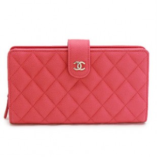 シャネルCHANELスーパーコピー 財布 二つ折りフラップ マトラッセ マットキャビア レザー ルージュ A68776 - 商品画像 2