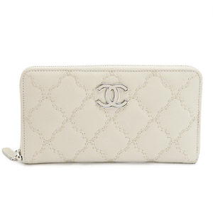 シャネル長財布スーパーコピーCHANEL ラウンドファスナー キルティング レザー ココマーク ホワイト A69099 - 商品画像 6
