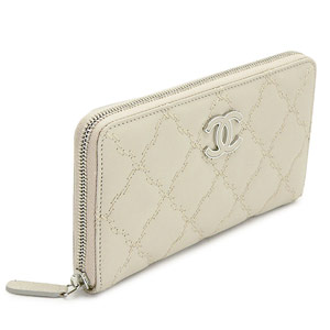 シャネル長財布スーパーコピーCHANEL ラウンドファスナー キルティング レザー ココマーク ホワイト A69099 - 商品画像 3