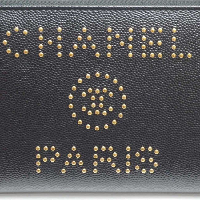 シャネル財布スーパーコピー ドーヴィル ジップウォレット 黒/GO キャビア A80056 CHANEL - 商品画像 5