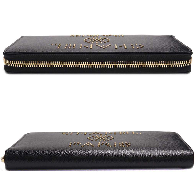 シャネル財布スーパーコピー ドーヴィル ジップウォレット 黒/GO キャビア A80056 CHANEL - 商品画像 1