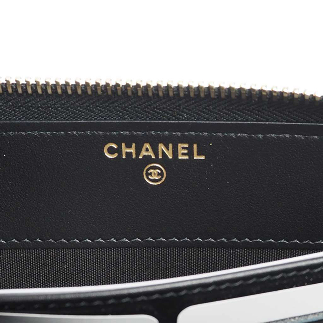 シャネル財布スーパーコピー ドーヴィル ジップウォレット 黒/GO キャビア A80056 CHANEL - 商品画像 8