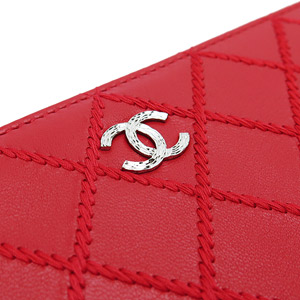 シャネルコピー財布 CHANEL シャネル 財布 ラウンドファスナー ココマーク キルティング レザー レッド A80143 RED - 商品画像 5