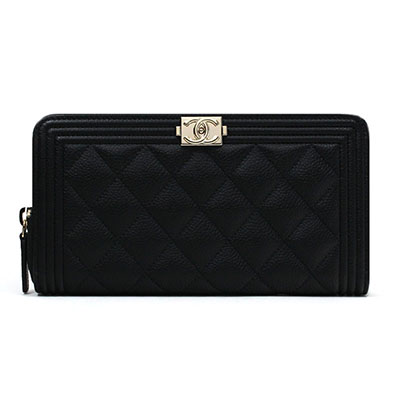 シャネル CHANEL ラウンドファスナー長財布 ボーイシャネル グレインドカーフスキン キャビアスキン BOY CHANEL ZIP WALLET A80288 B01694 94305 - 商品画像 8