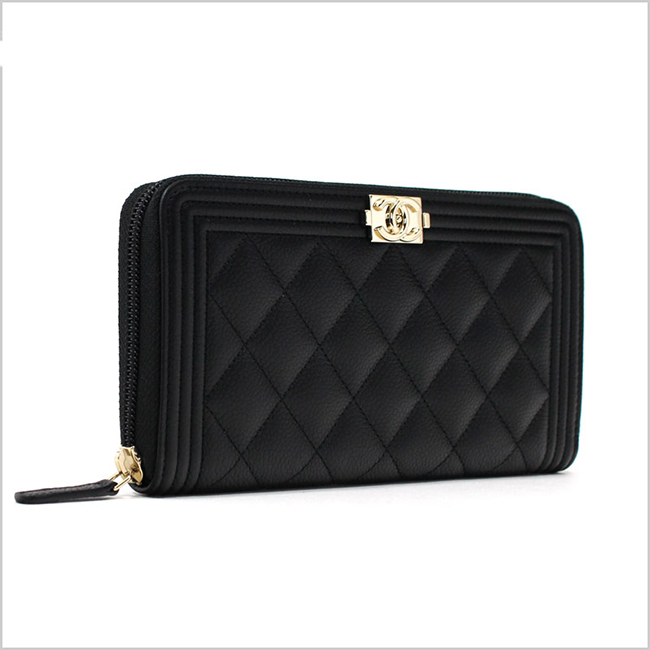 シャネル CHANEL ラウンドファスナー長財布 ボーイシャネル グレインドカーフスキン キャビアスキン BOY CHANEL ZIP WALLET A80288 B01694 94305 - 商品画像 4
