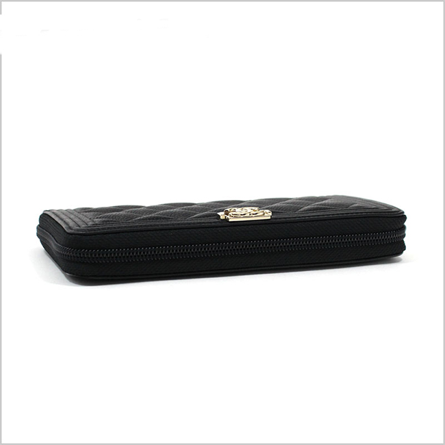 シャネル CHANEL ラウンドファスナー長財布 ボーイシャネル グレインドカーフスキン キャビアスキン BOY CHANEL ZIP WALLET A80288 B01694 94305 - 商品画像 1