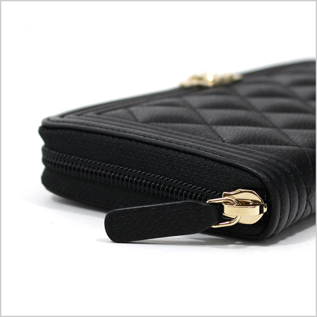 シャネル CHANEL ラウンドファスナー長財布 ボーイシャネル グレインドカーフスキン キャビアスキン BOY CHANEL ZIP WALLET A80288 B01694 94305 - 商品画像 7