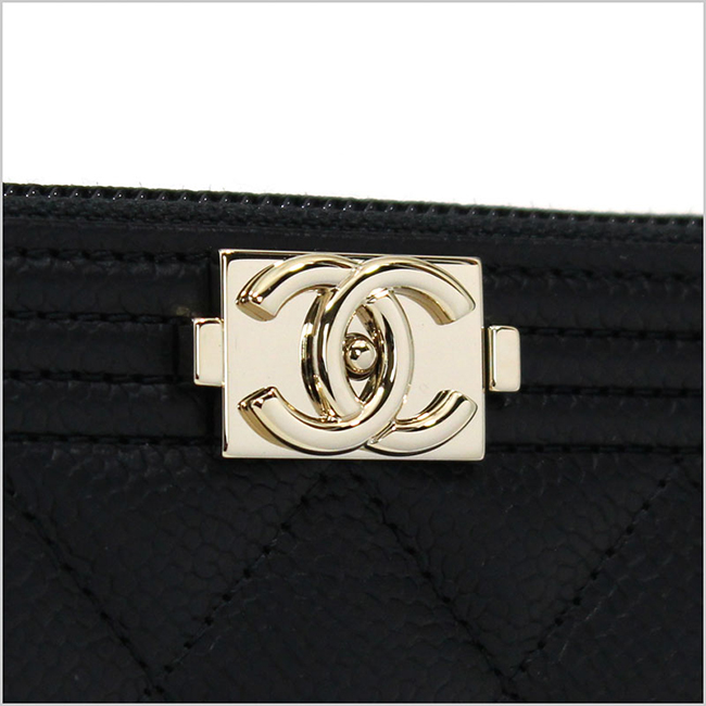 シャネル CHANEL ラウンドファスナー長財布 ボーイシャネル グレインドカーフスキン キャビアスキン BOY CHANEL ZIP WALLET A80288 B01694 94305 - 商品画像 3