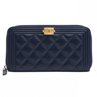 シャネル CHANEL ボーイシャネル・マトラッセ・GOLD金具・ラウンドファスナー長財布(ネイビー) A80288 Y09939 3B864/BLUE/BOY CHANEL - 商品画像 1