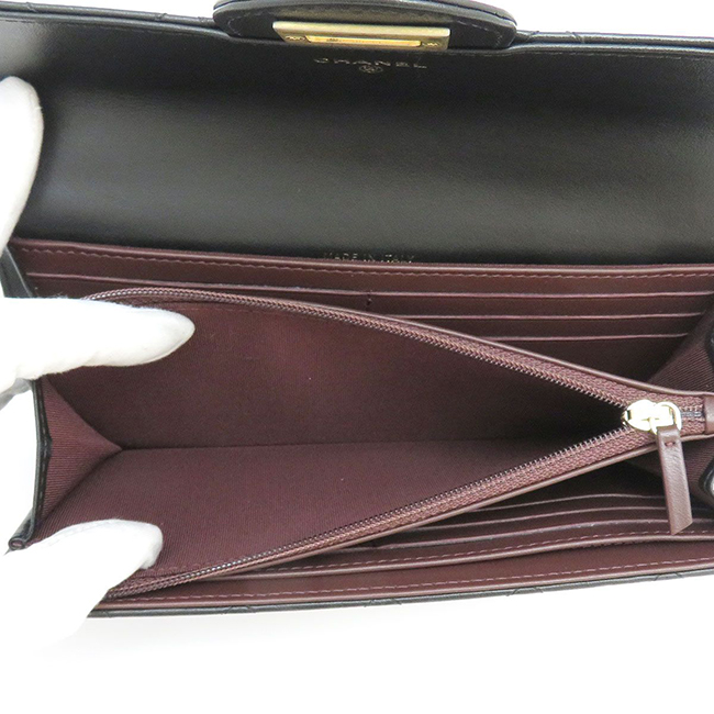 スーパーコピーシャネル ロング フラップ ウォレット マトラッセ 2.55 二つ折り財布 A80829 長財布 26676014 カーフ ゴールドカラー金具 ブラック 黒 CHANEL レディース - 商品画像 1