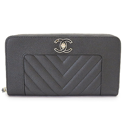 シャネルスーパーコピー長財布 レディース マドモワゼル CHANEL A80969 ラウンドファスナー 財布 マトラッセ キルティング ココマーク レザー ダークグレー系 - 商品画像 5