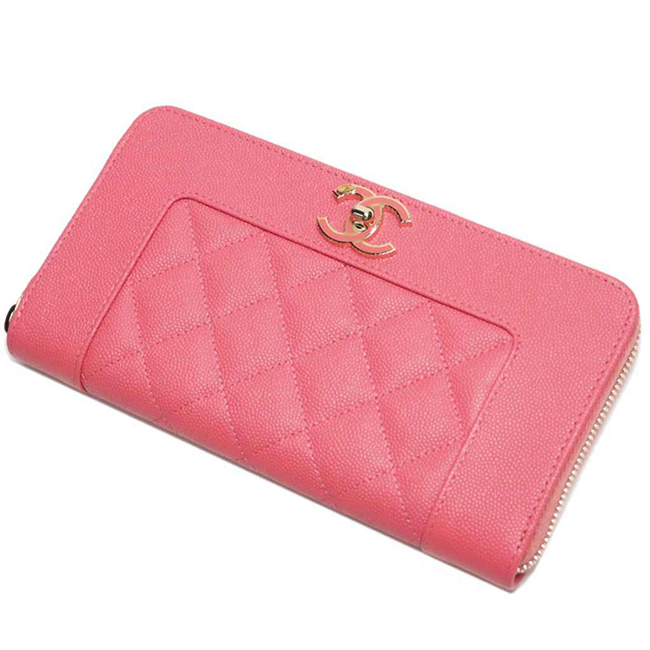シャネル 財布 マドモアゼル ヴィンテージ ジップウォレット マトラッセキルト ピンク/GO A80969 CHANEL - 商品画像 4