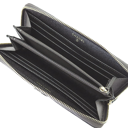 シャネルスーパーコピー長財布 レディース マドモワゼル CHANEL A80969 ラウンドファスナー 財布 マトラッセ キルティング ココマーク レザー ダークグレー系 - 商品画像 4