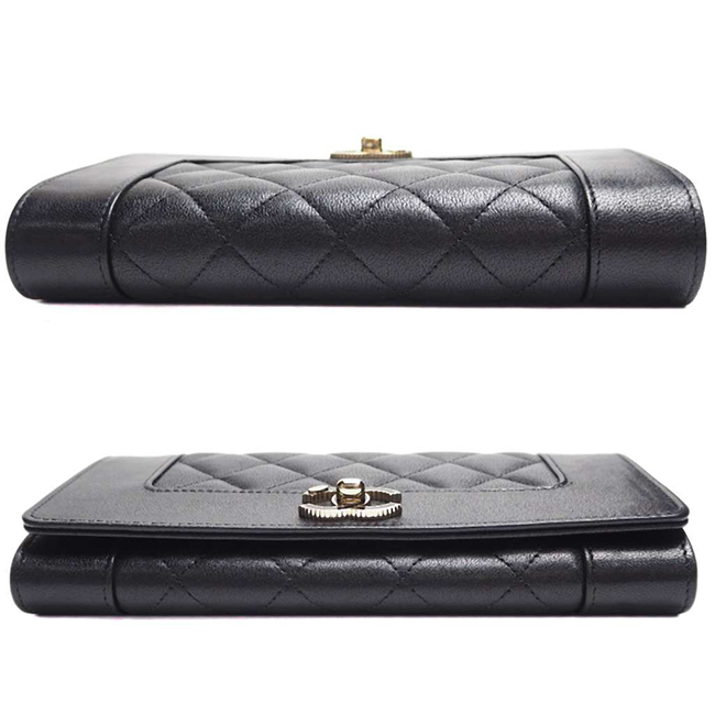 シャネル財布コピー マドモアゼル ヴィンテージ マトラッセ フラップウォレット 黒 A80971 CHANEL - 商品画像 6