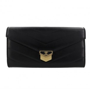 シャネル レディース CHANEL 二つ折り財布 CHANEL A81225 Y33278 94305 ブラック 長財布 - 商品画像 2
