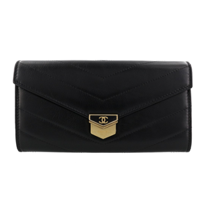 シャネル レディース CHANEL 二つ折り財布 CHANEL A81225 Y33278 94305 ブラック 長財布 - 商品画像 5