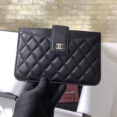 シャネル コピー ロングウォレットセット A81902 ラムスキン ブラック