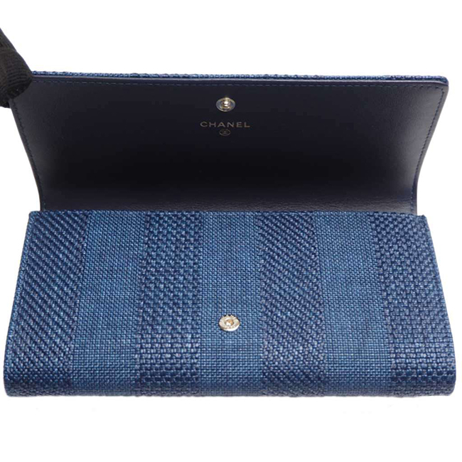 スーパーコピーシャネル 財布 ドーヴィル フラップウォレット ネイビー/デニムブルー/GO A81976 CHANEL - 商品画像 6